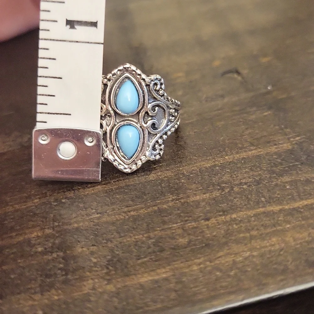 Silver With Turquoise Ring